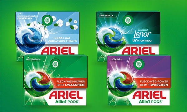 Die Ariel All-in-1 PODS sind in vier verschiedenen Varianten erhältlich