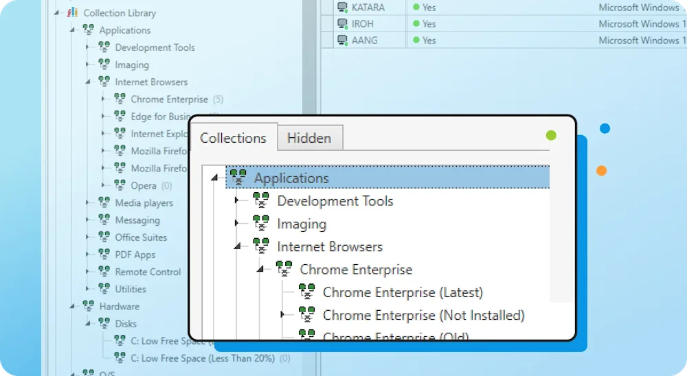 pdq inventory ui of collection library