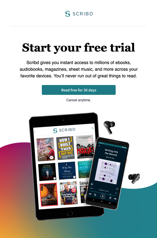 Scribed free trial email