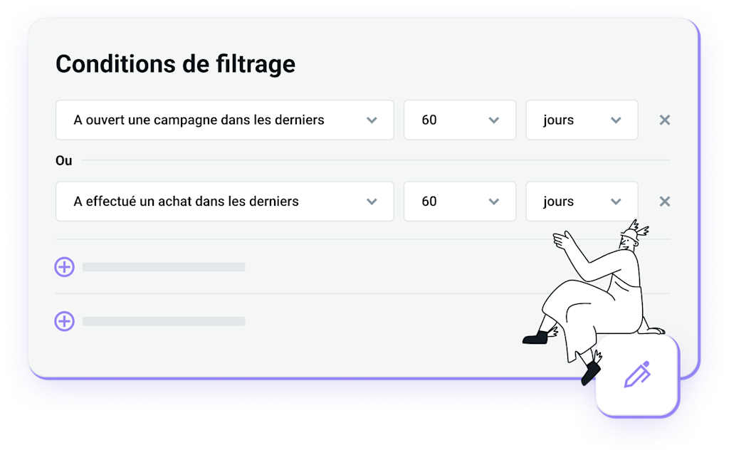La fonctionnalité de filtrage de Mailjet vous aide à apprendre et à croître.